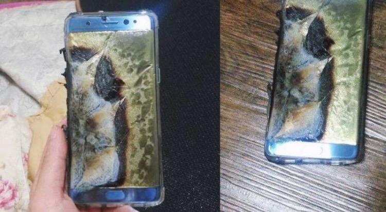 Samsung Galaxy Note 7 is Up in Flames