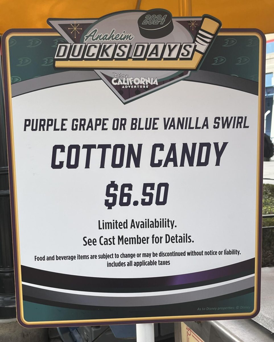 Purple grape or Blue Vanilla Swirl Cotton Candy Sign