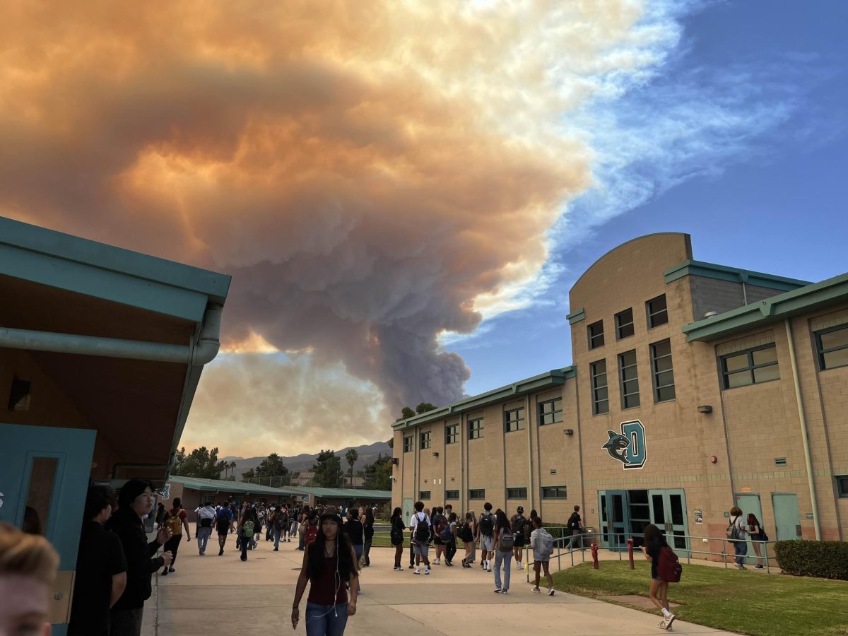 Photo taken of the Airport Fire at Santiago High School.