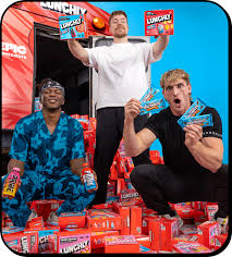 The creators of Lunchly:¨Mr. Beast, Logan Paul, and KSI